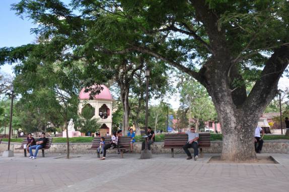 Praça central da pacata Gracias, em Honduras